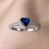 Inel argint Princess Blue Heart zirconia