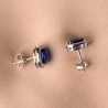 Sterling  Silver Earings  Precious blue zirconia