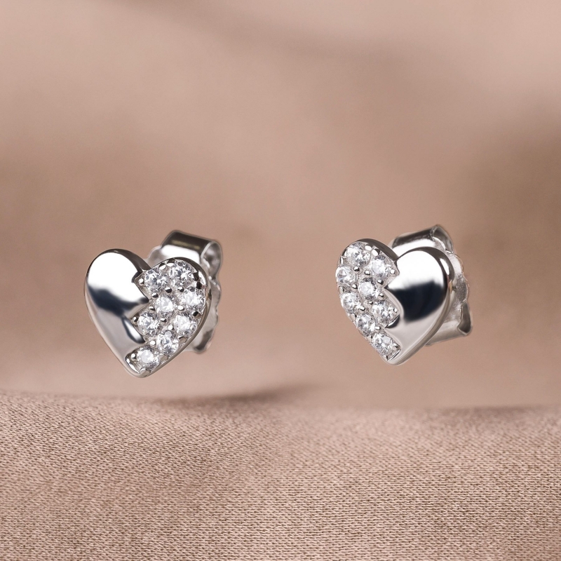 Cercei argint Minimal Heart2Heart