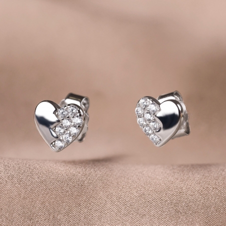 Cercei argint Minimal Heart2Heart