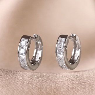 Sterling  Silver Earings  Glam Lights zirconia
