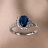 Sterling Silver Ring Iconic Royal blue zirconia