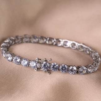 Sterling Silver Bracelet Tennis zirconia large size
