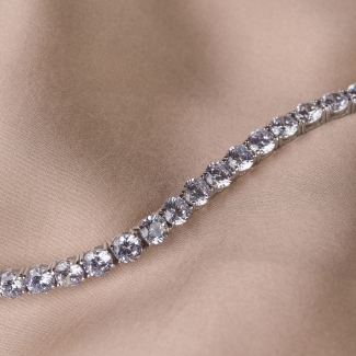 Sterling Silver Bracelet Tennis zirconia large size