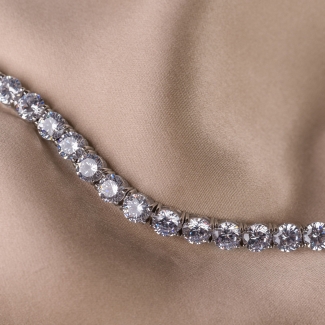 Sterling Silver Bracelet Tennis zirconia large size