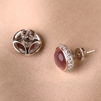 Cercei argint Daisy Amethyst zirconia