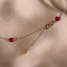 Adjustable Sterling Silver Choker agate ruby