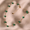 Adjustable Sterling Silver Choker green jade