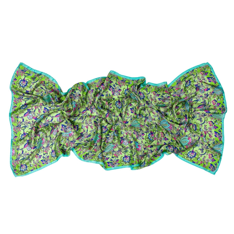 Silk shawl Milagros Verde