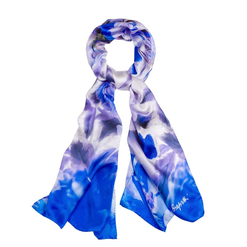 Silk shawl Dolce Far Niente blue