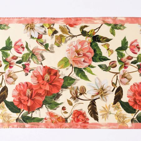 Silk shawl Rhapsodie d'Automne rose