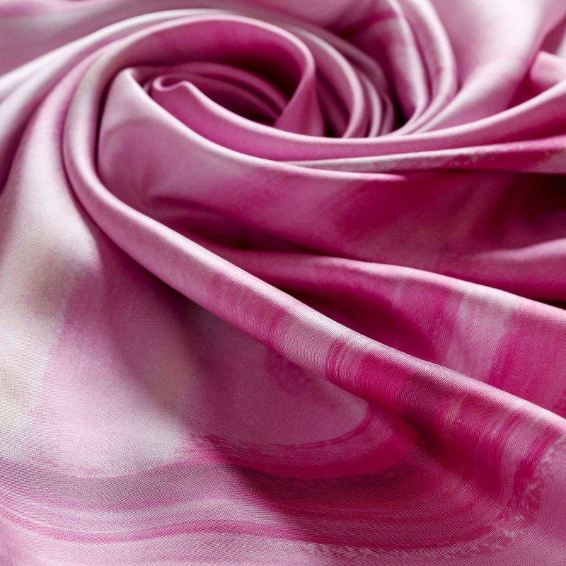 Silk scarf Almost plain red pale pink