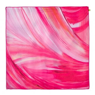 Silk scarf Almost plain red pink