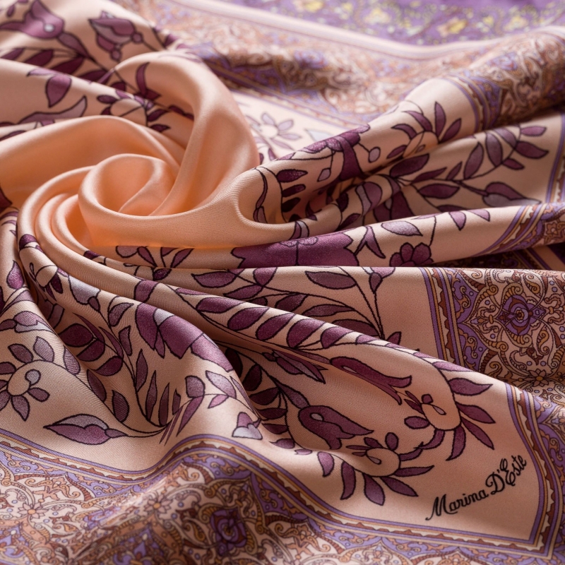 Esarfa matase twill M Eclectic Beauty mauve