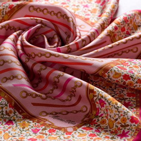 Silk scarf twill M Fashion Delight fucsia