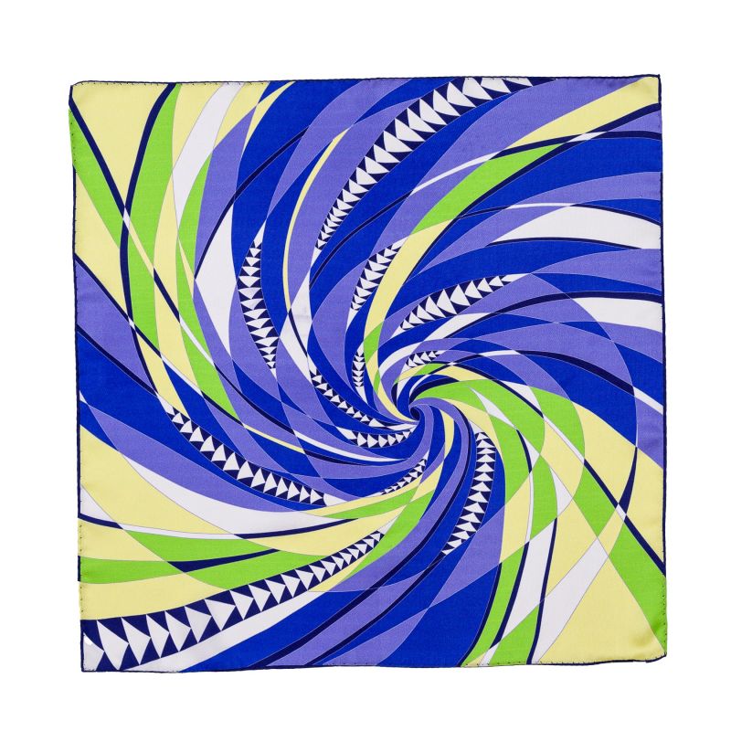 Silk scarf twill S Get Lost in the City green blue