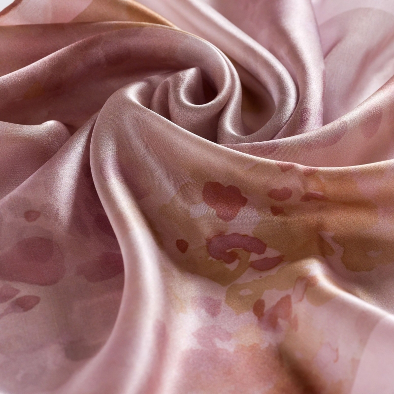 Esarfa matase S Reflexions aquarela dusty pink