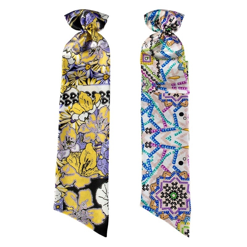 Flounce Scarf  Candy Bar and Flowers on Lavender