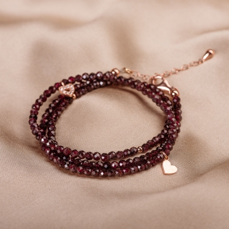 Bratara argint So Cool 2 in 1 granat