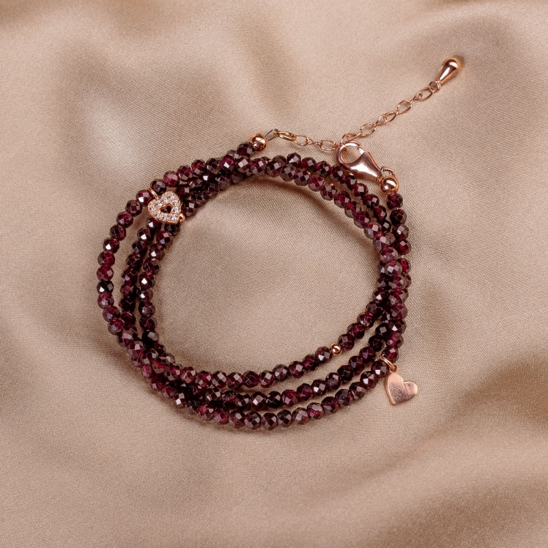 Bratara argint So Cool 2 in 1 granat