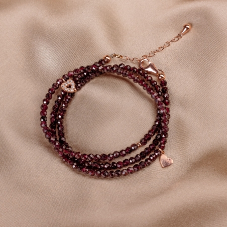 Bratara argint So Cool 2 in 1 granat