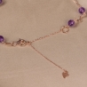 Choker argint roz cu ametist, lantisor culisant