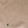 Sterling Silver Necklace Iconic Emerald Cat Eye