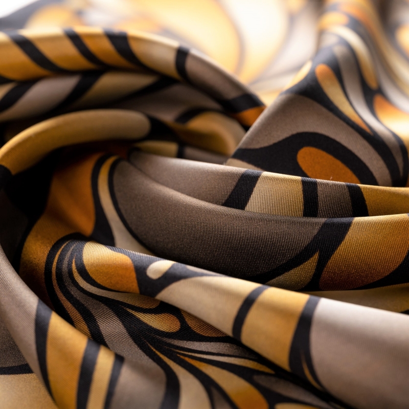 Esarfa matase twill Golden Games