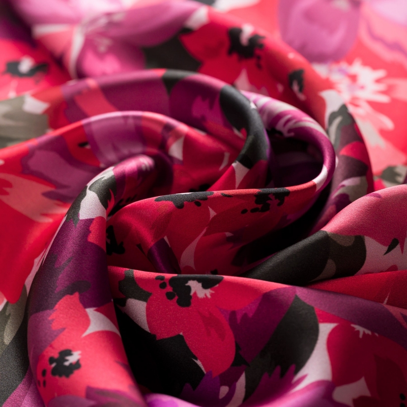 Esarfa matase Just Happy Red