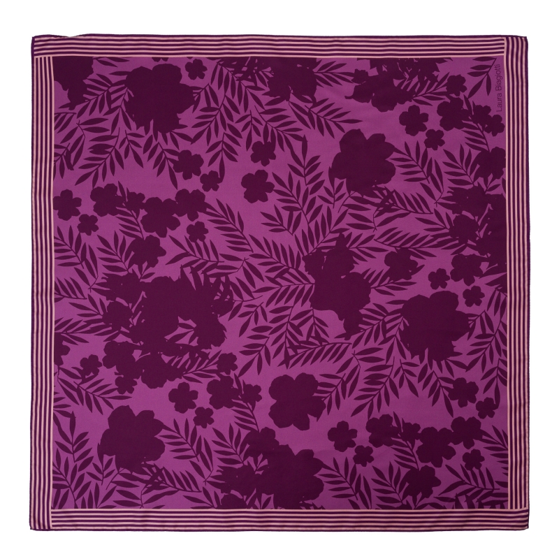 Silk scarf twill Purple Innuendo