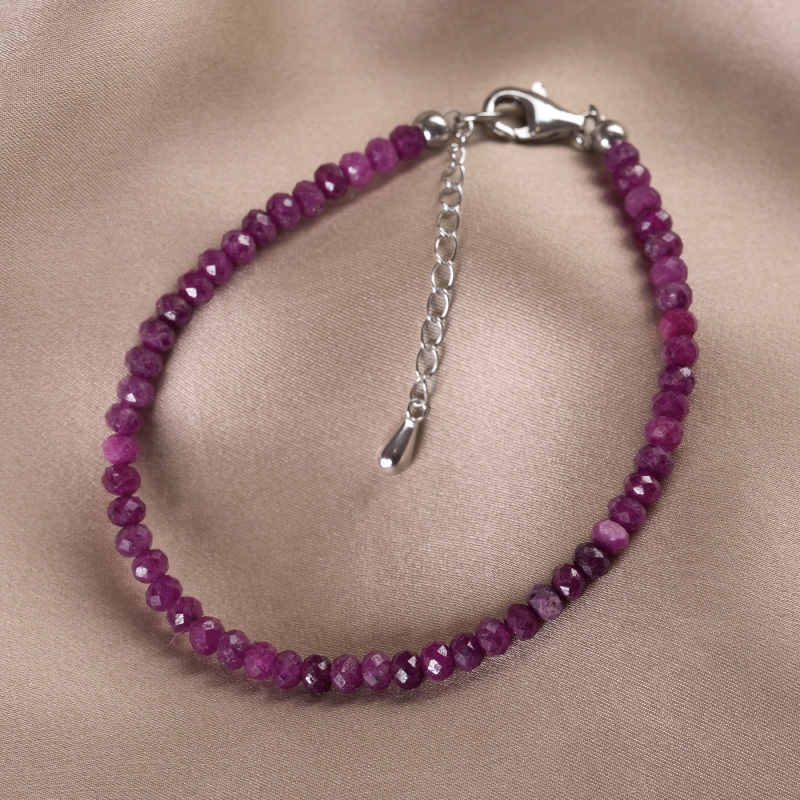 Sterling Silver Bracelet ruby