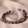 Sterling Silver Bracelet Touch ruby barrel