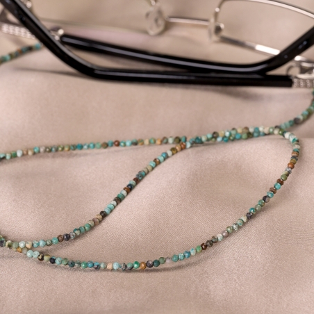 2in1 Glasses chain and necklace with natural turquoise