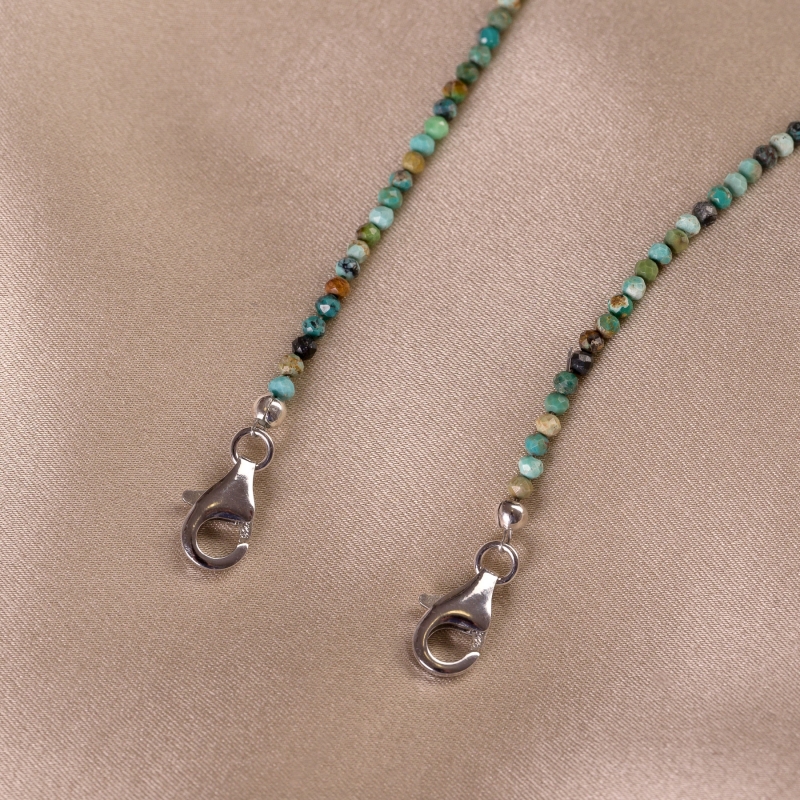 2in1 Glasses chain and necklace with natural turquoise