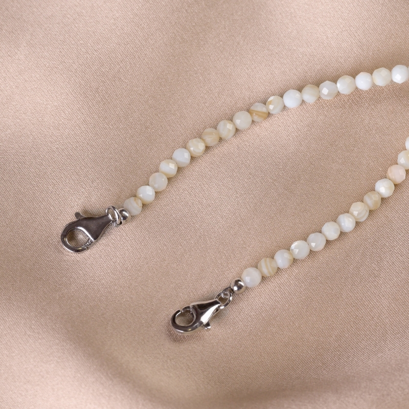 2in1 Glasses chain and necklace with white mother of pearl