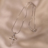 Sterling Silver Necklace Cross Full zirconia