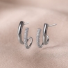 Sterling Silver Earrings Fashion Touch