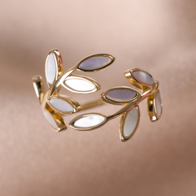 Sterling Silver Ring Time after Time gold