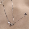 Colier argint Solitaire white zirconia, lantisor culisant