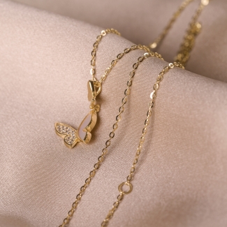 Colier argint Spring Song gold