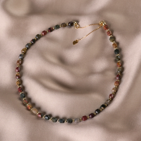 Choker argint jasp barrell, lantisor culisant