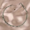 Adjustable Sterling Silver Choker emerald