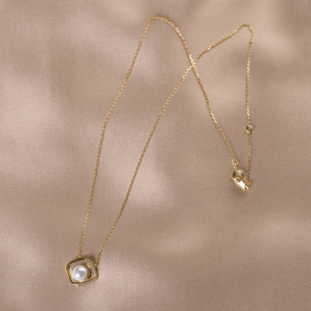 Coliere argint Romantic Pearl gold