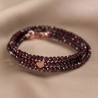 Sterling Silver Bracelet So Cool 2 in 1 garnet
