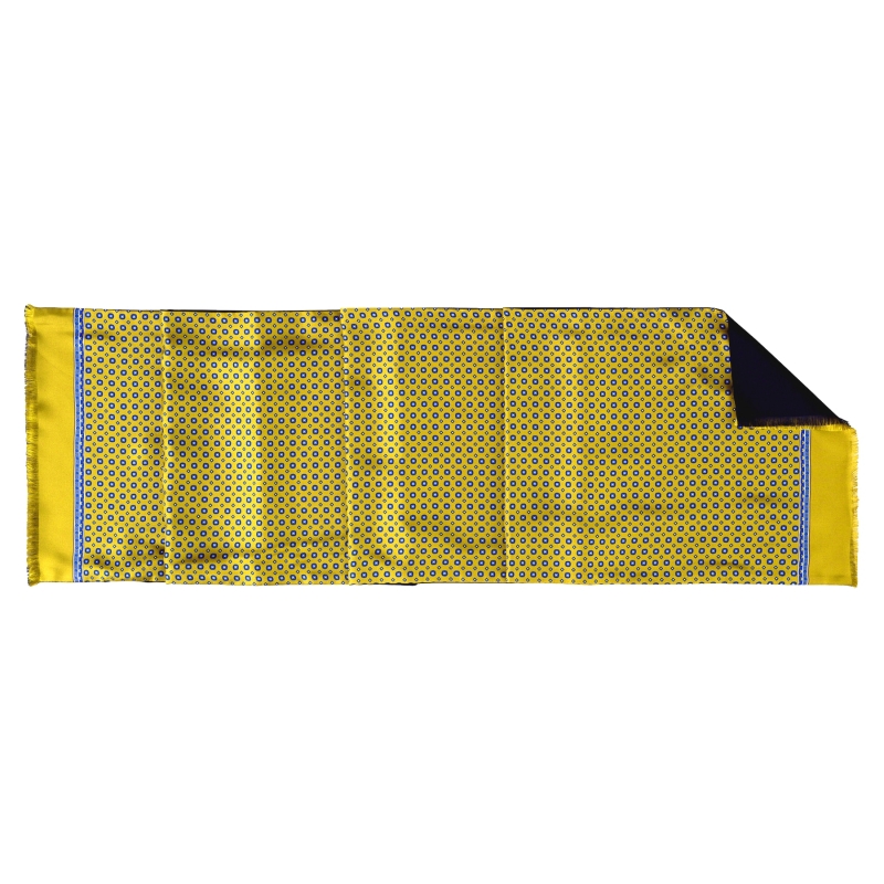 Men's silk and wool scarf Uomo Palermo mustard