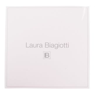 GIFT: Laura Biagiotti purple flowers scarf and bracelet amethyst, rose quartz, crystal ice