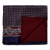 Men's silk and wool scarf Uomo Salerno blu chestnut