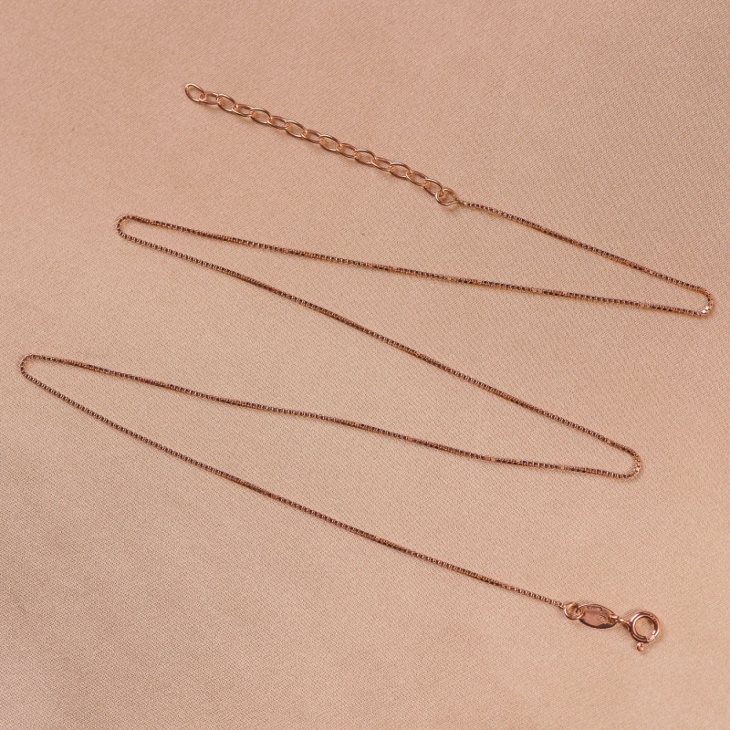 Sterling Silver Necklace rose 50+ cm