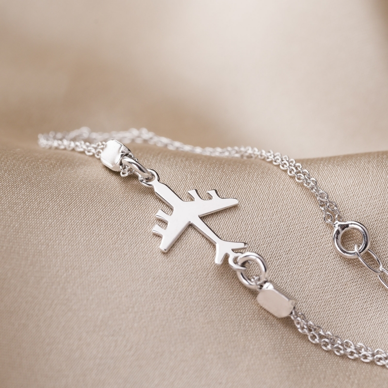 Sterling Silver Bracelet Let's see the world!