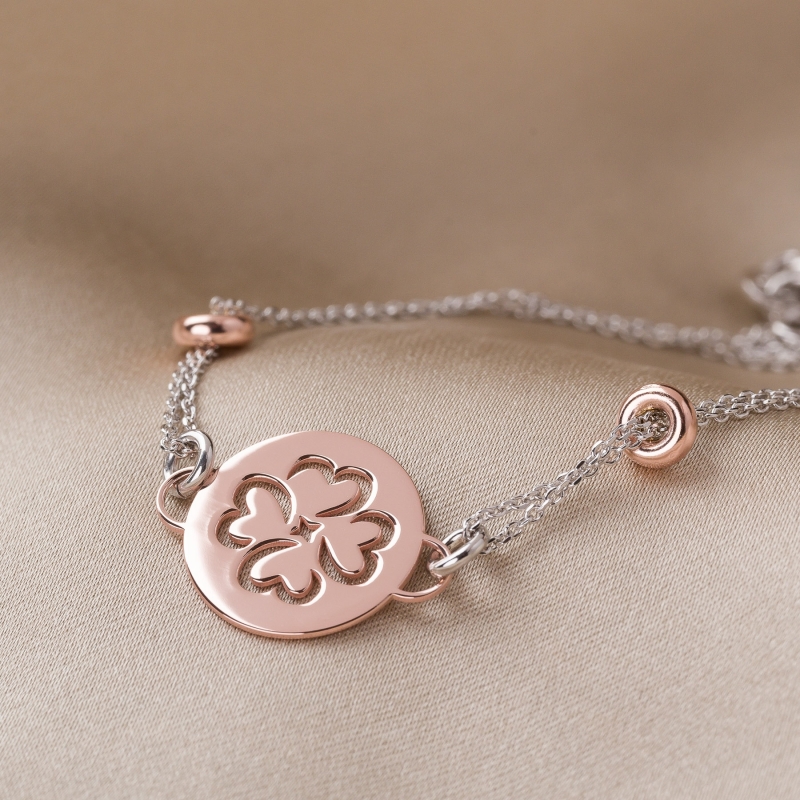 Sterling Silver Bracelet Good Luck is with you